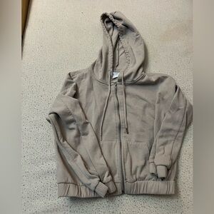 Crop hoodie with zipper